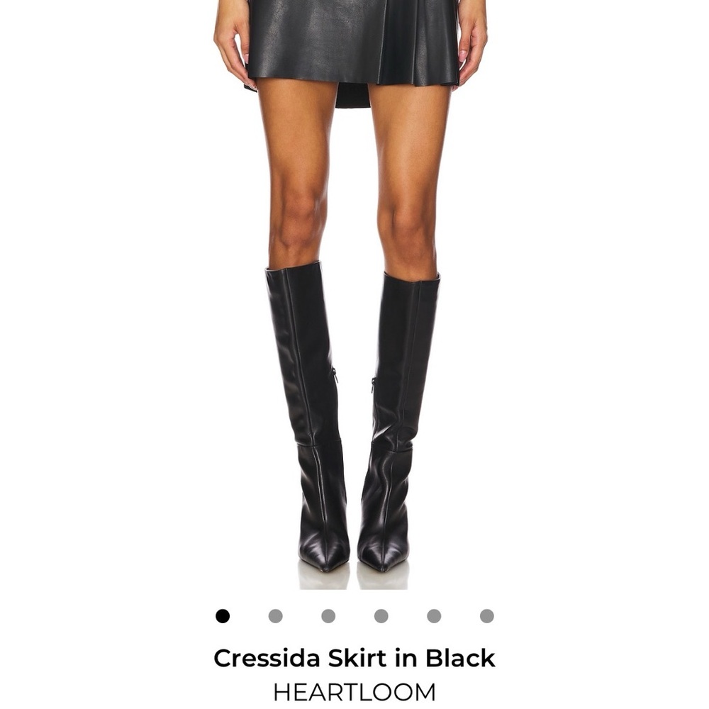Heartloom Black Leather Skirt - Picture 5 of 11